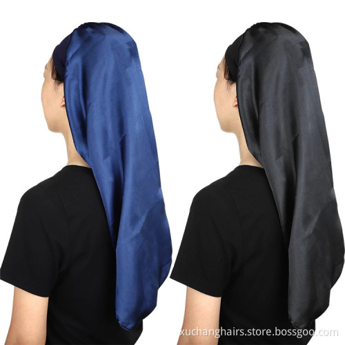 Best Price for Wholesale Women's Hair Satin Bonnet Sleeping Cap silk hair bonnet with Custom Logo